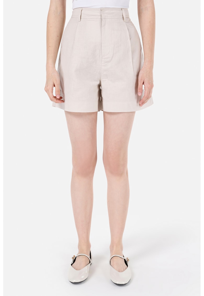 Pantaloni scurti din amestec de in si bumbac