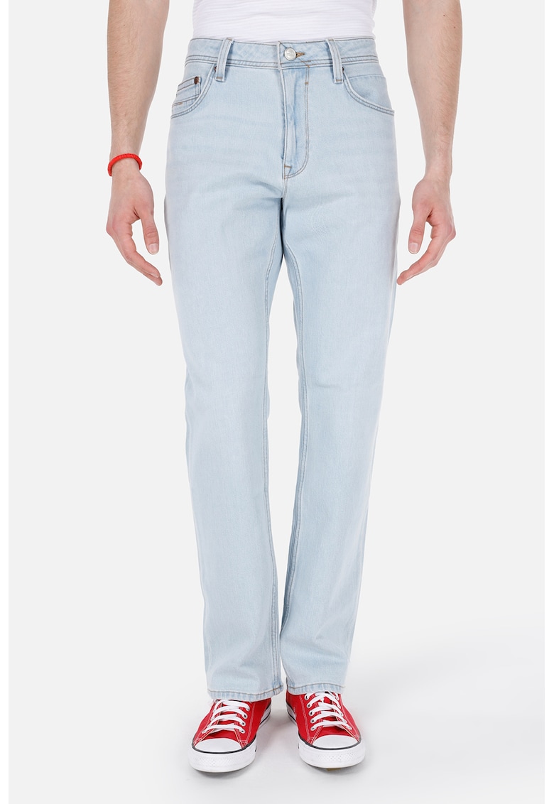 Blugi regular fit David - Albastru pastel