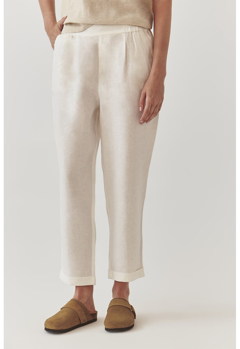 Pantaloni de in Miria - Alb fildes