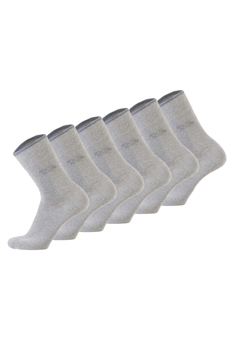 Camel Active Set de sosete scurte din amestec de bumbac organic 29933 - 6 perechi - Gri