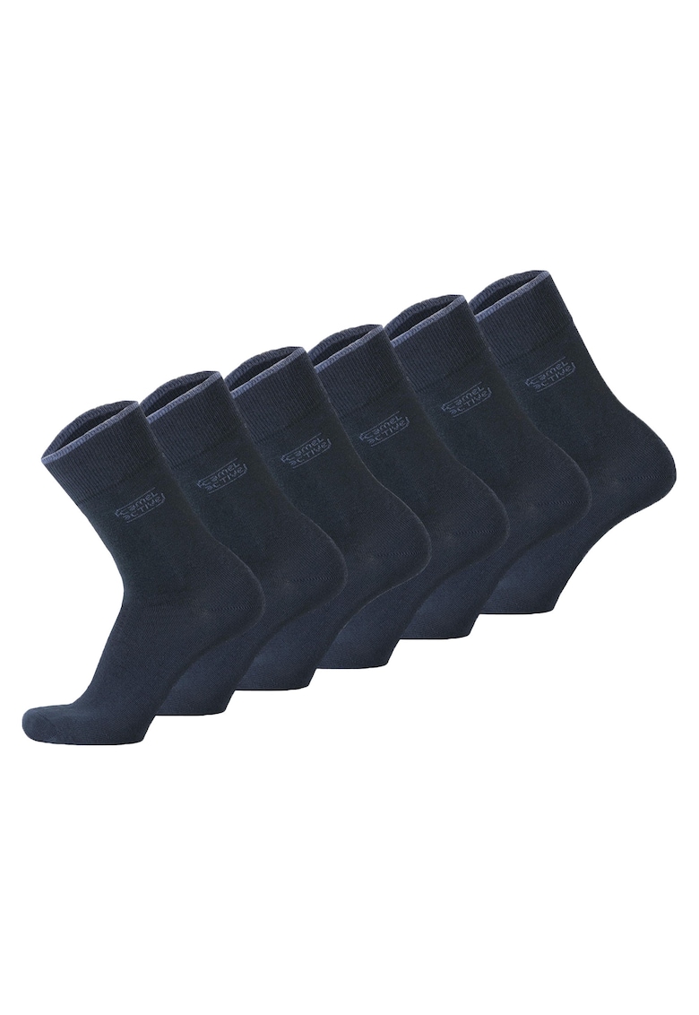 Camel Active Set de sosete scurte din amestec de bumbac organic 29933 - 6 perechi - Albastru inchis