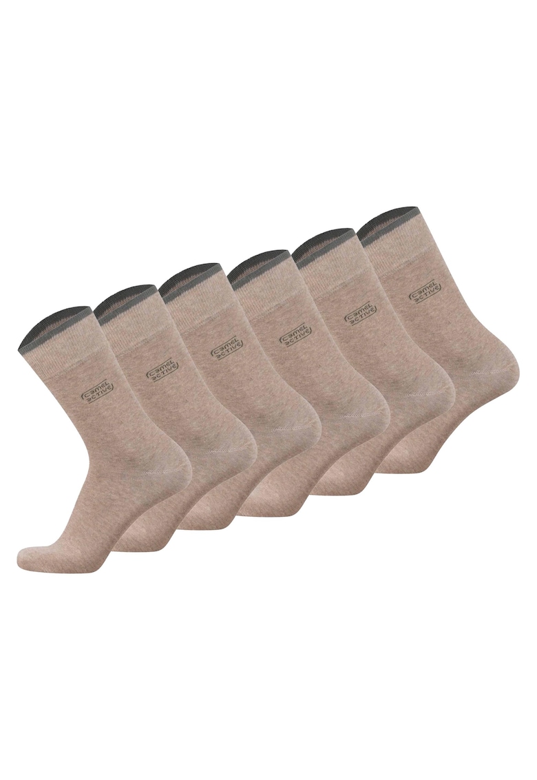 Camel Active Set de sosete scurte din amestec de bumbac organic 29933 - 6 perechi - Bej