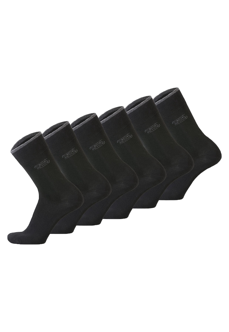 Camel Active Set de sosete scurte din amestec de bumbac organic 29933 - 6 perechi - Negru