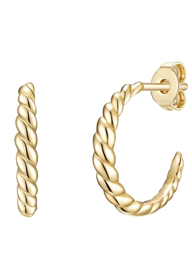 Cercei placati cu aur de 14K - cu design rasucit