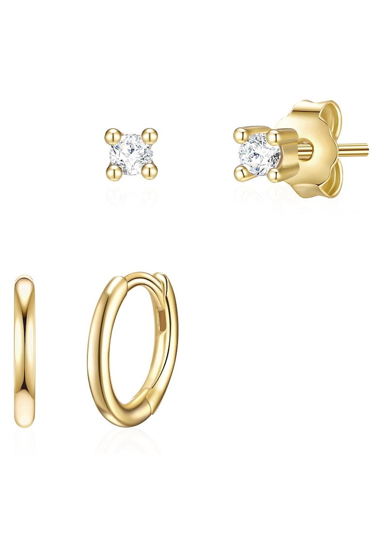 Set de cercei placat cu aur de 14k