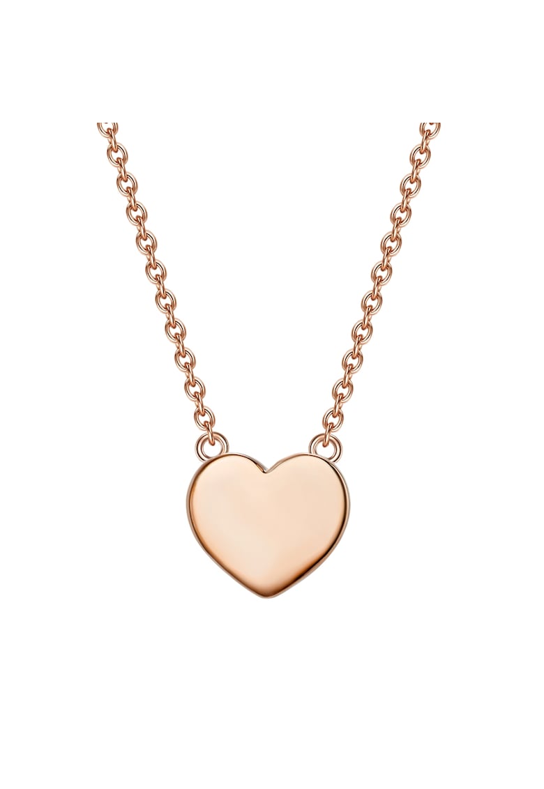 Lulu Jane Colier placat cu aur rose de 14K si pandantiv inima - Auriu rose