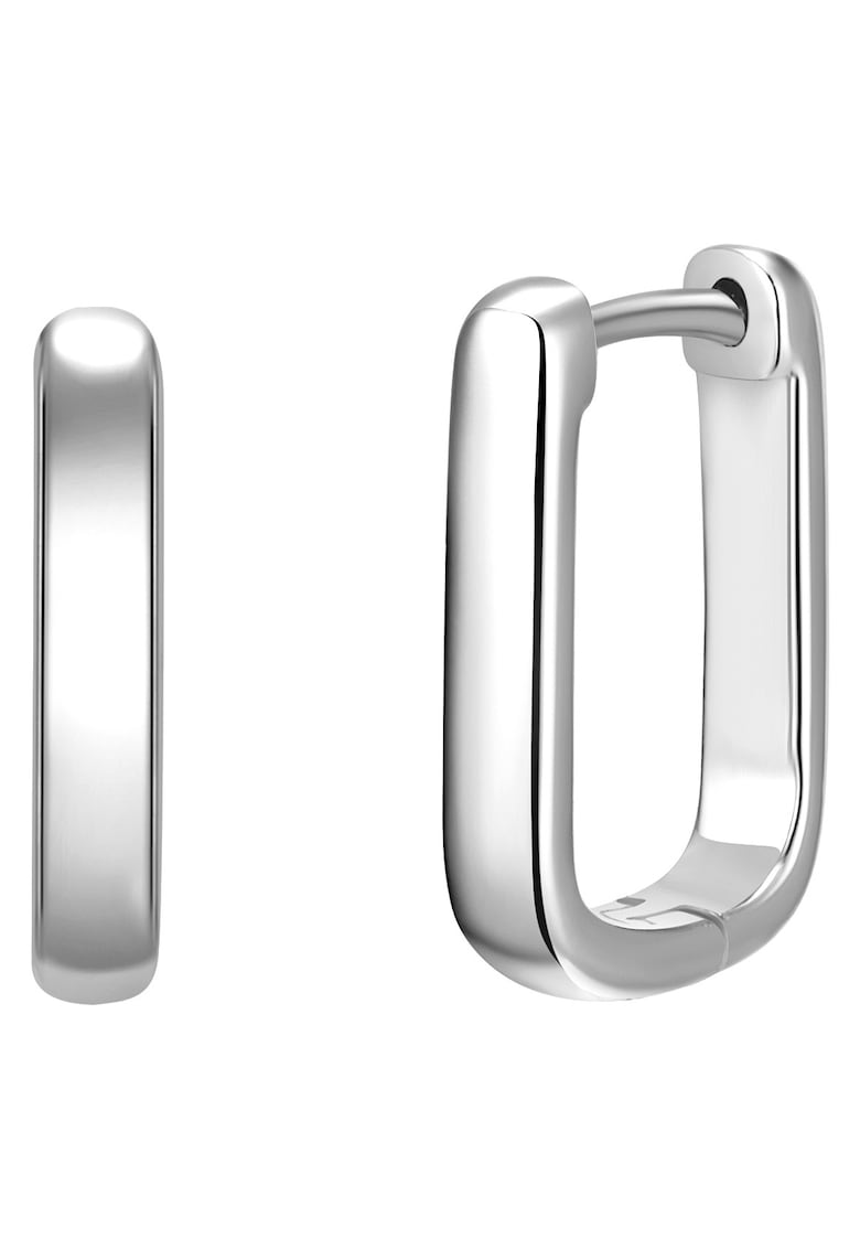 Cercei ovali 32217 - Argintiu