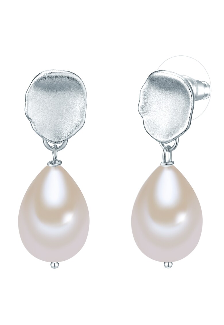 Cercei cu perle shell - Argintiu