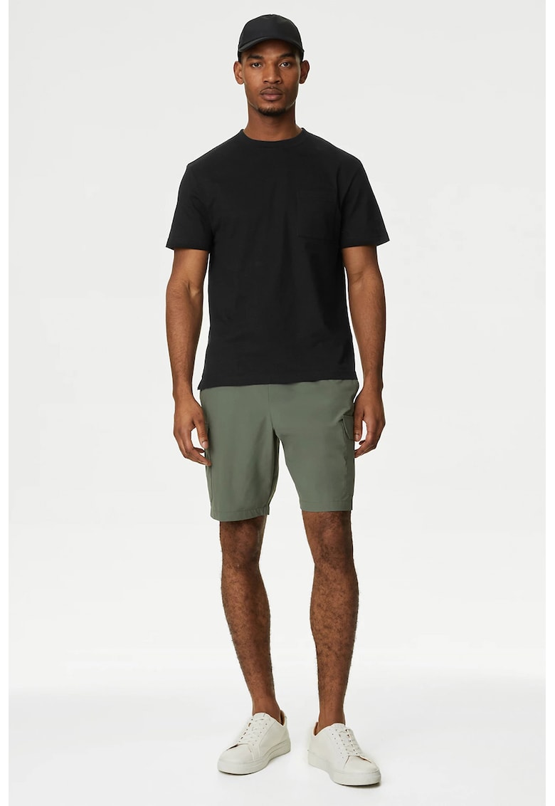 Marks Spencer Tricou de bumbac cu buzunar aplicat pe piept - Negru
