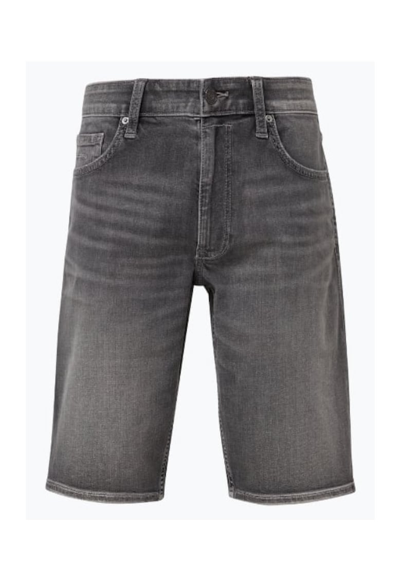 Pantaloni scurti barbati big size de blugi Casby cu croiala Relaxed fit - Gri inchis Pantaloni scurti barbati big size de blugi Casby cu croiala Relaxed fit - Gri inchis