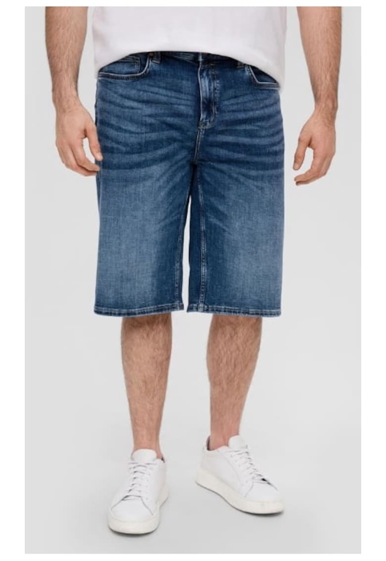 Pantaloni scurti barbati big size de blugi Casby cu croiala Relaxed fit - Albastru Pantaloni scurti barbati big size de blugi Casby cu croiala Relaxed fit - Albastru