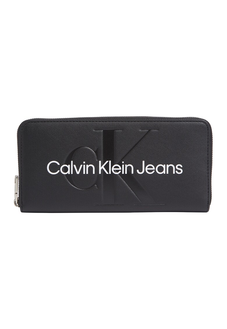 CALVIN KLEIN JEANS Портфейл от еко кожа с цип и защита RFID за Жени CALVIN KLEIN JEANS Портфейл от еко кожа с цип и защита RFID за Жени