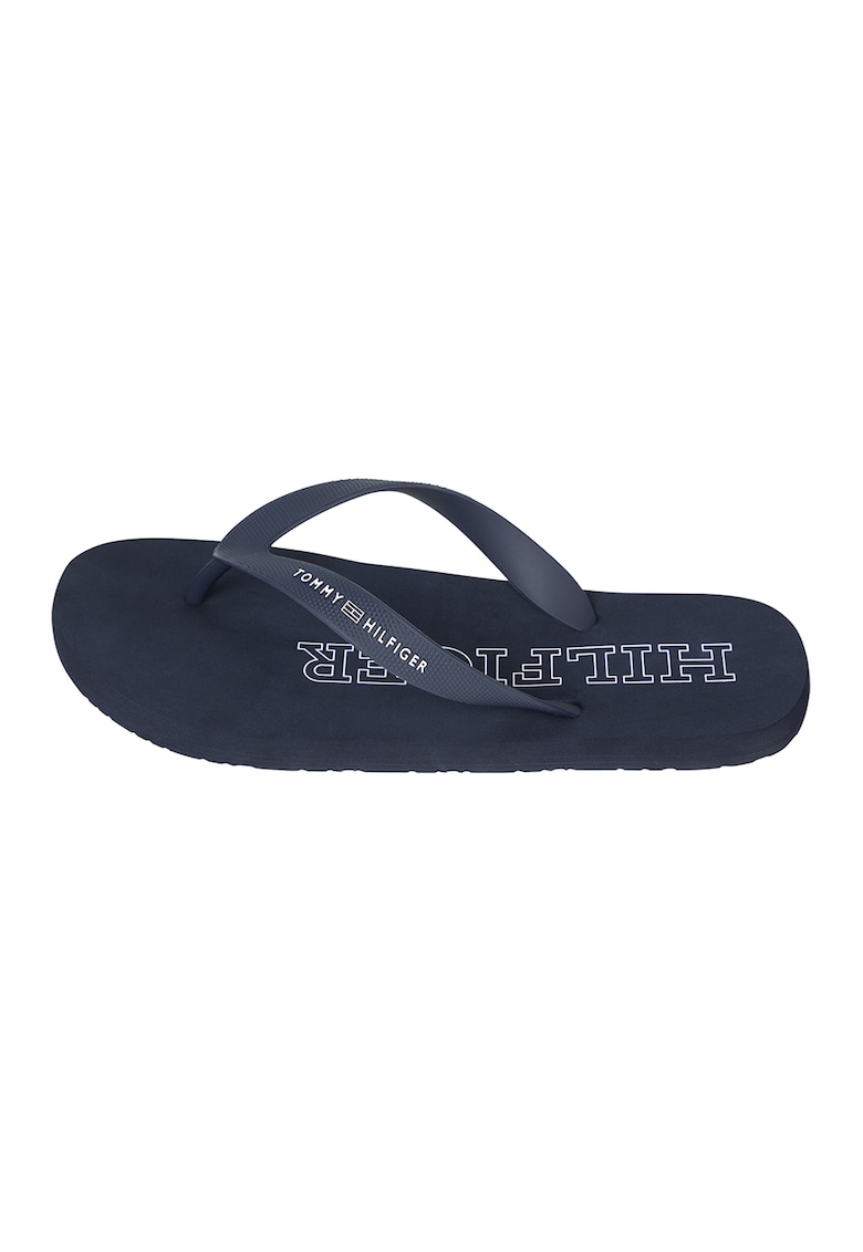 Papuci flip-flop cu detalii logo