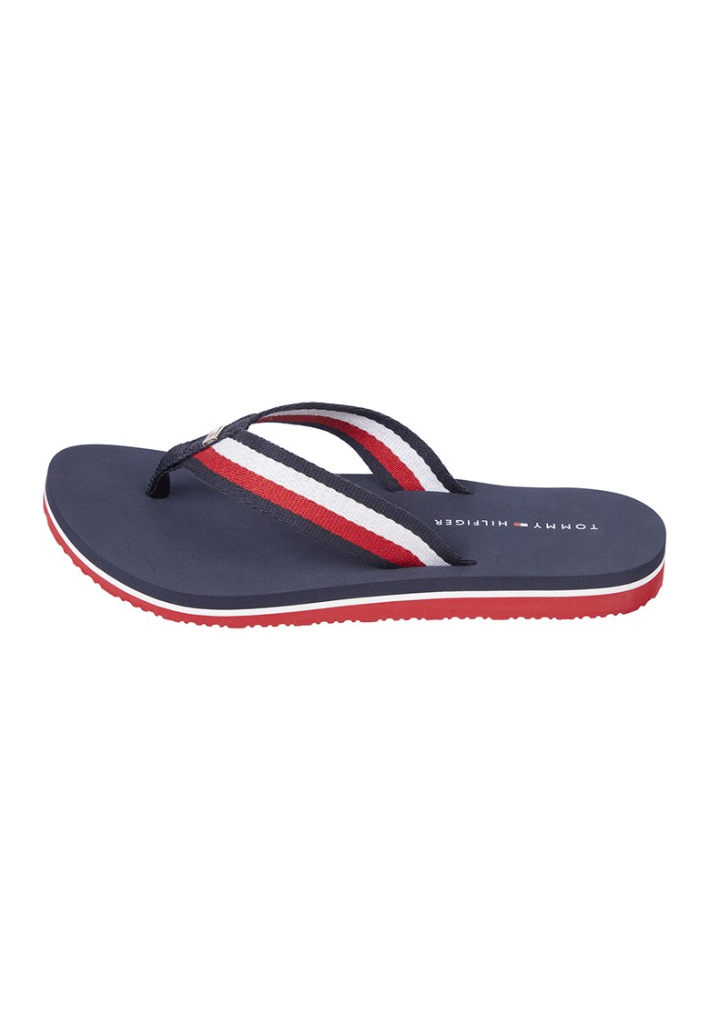 Papuci flip-flop cu logo - Rosu/Alb/Bleumarin