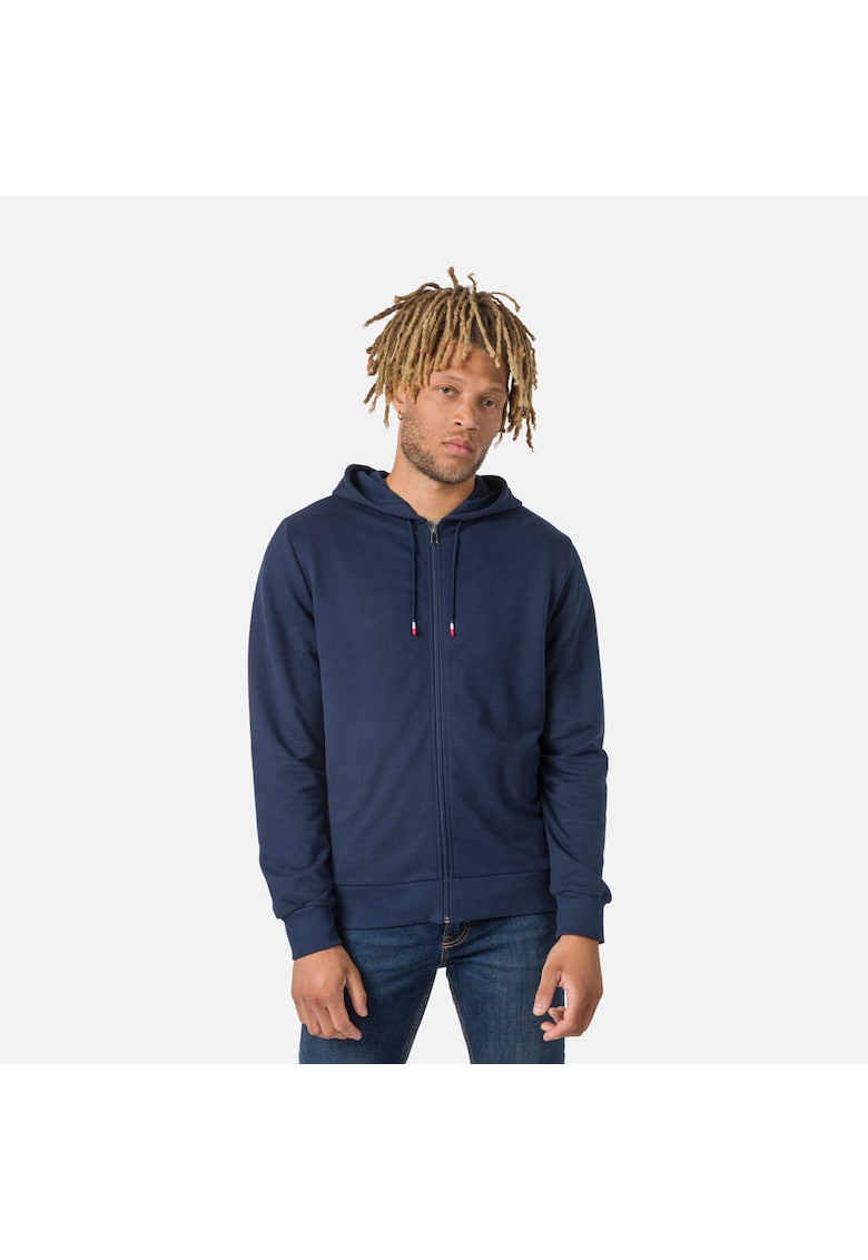 Bluza barbati Logo sweat cu fermoar si gluga - albastru inchis - Albastru inchis