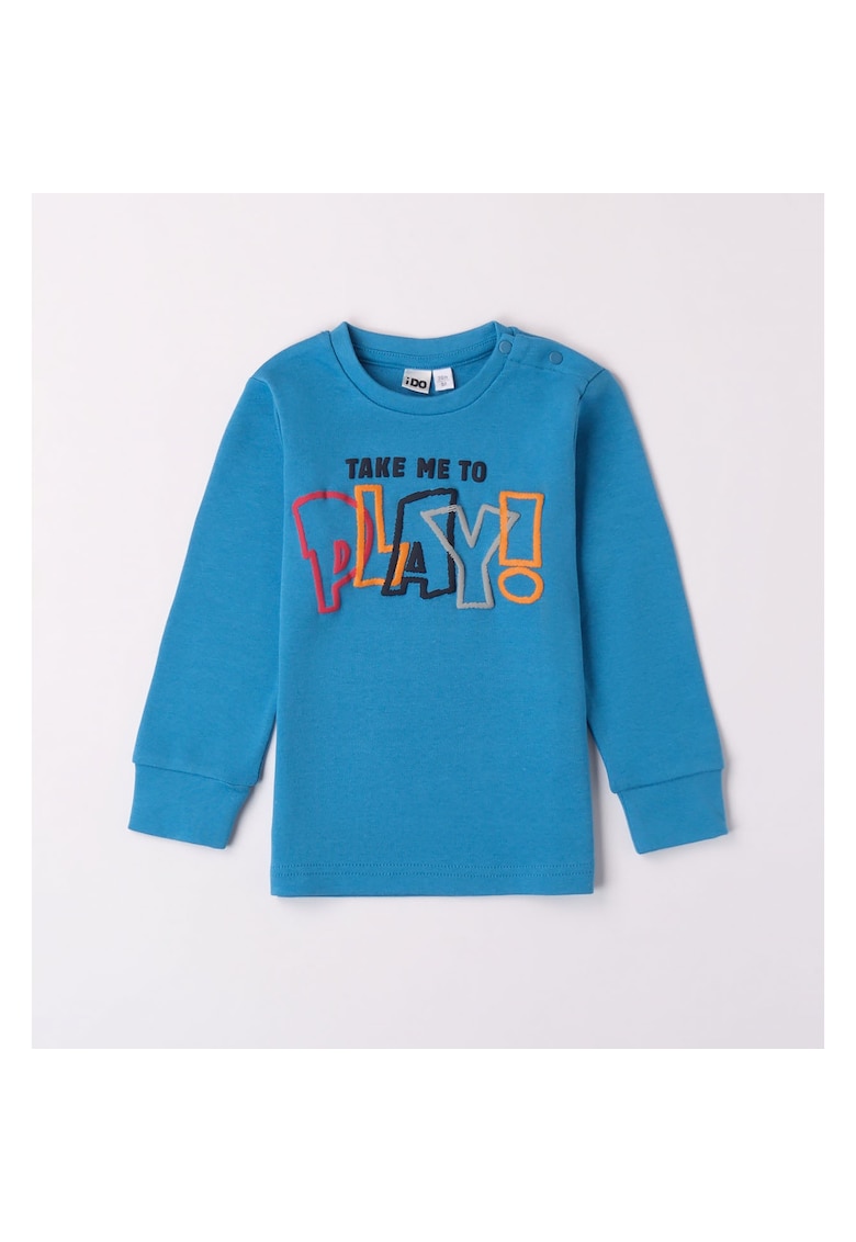 Bluza cu imprimeu pentru baieti - 4.7423 - Albastru - Albastru