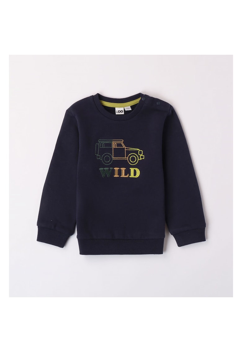 Bluza cu imprimeu pentru baieti - 4.7432 - Bleumarin - Verde/Bej/Bleumarin