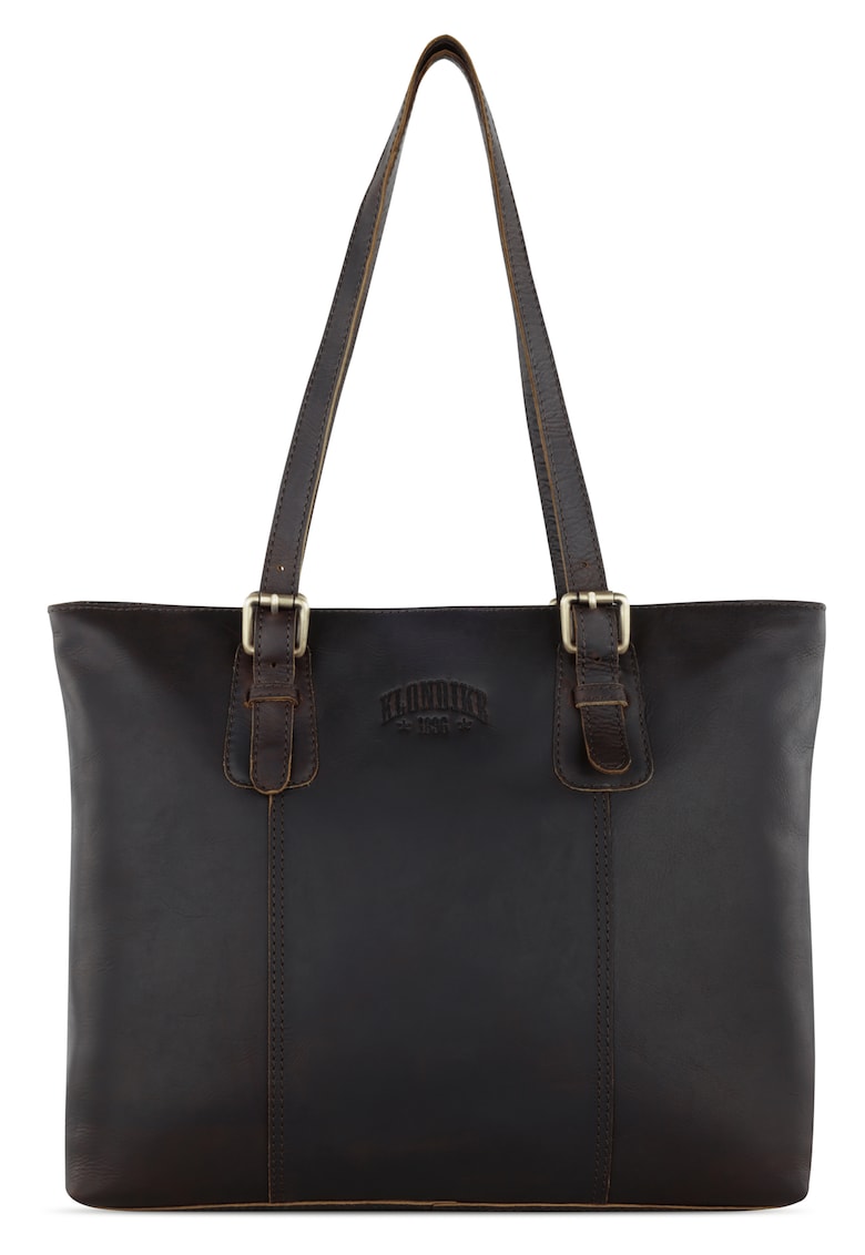 Geanta de umar dama - seria Rush Lily - KD1315 - 42.5 x 13 x 29 - piele naturala - maro