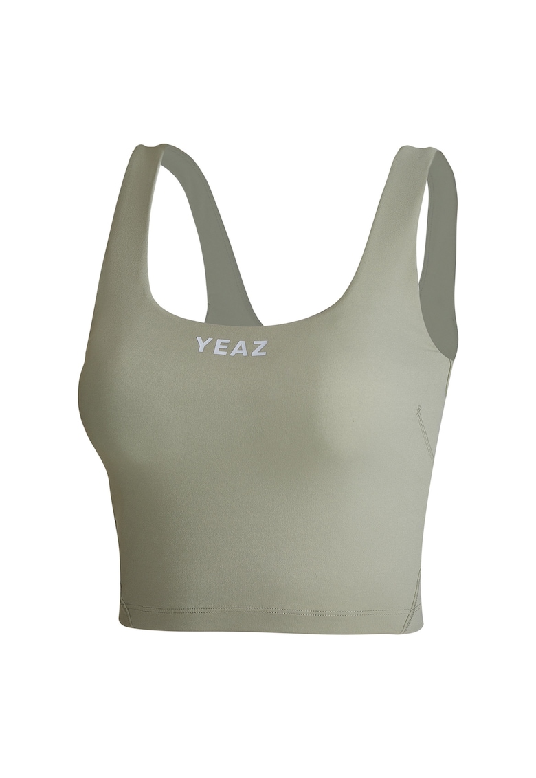 Top crop cu burete detasabil - Verde