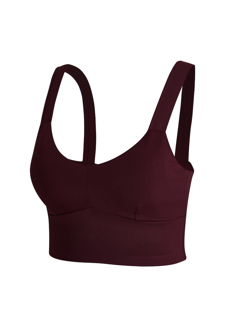 Top crop cu decolteu in V - Violet