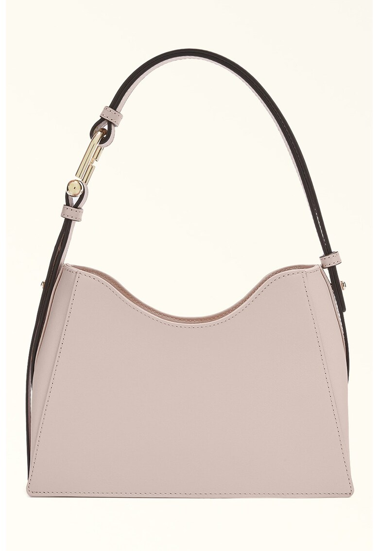 Furla Кожена чанта Nuvola цвят на метала: златист