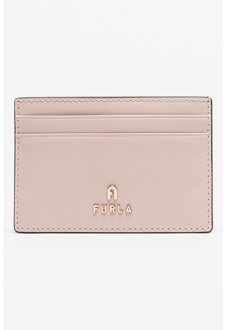 Furla Кожен калъф за карти Camelia с лого за Жени Furla Кожен калъф за карти Camelia с лого за Жени