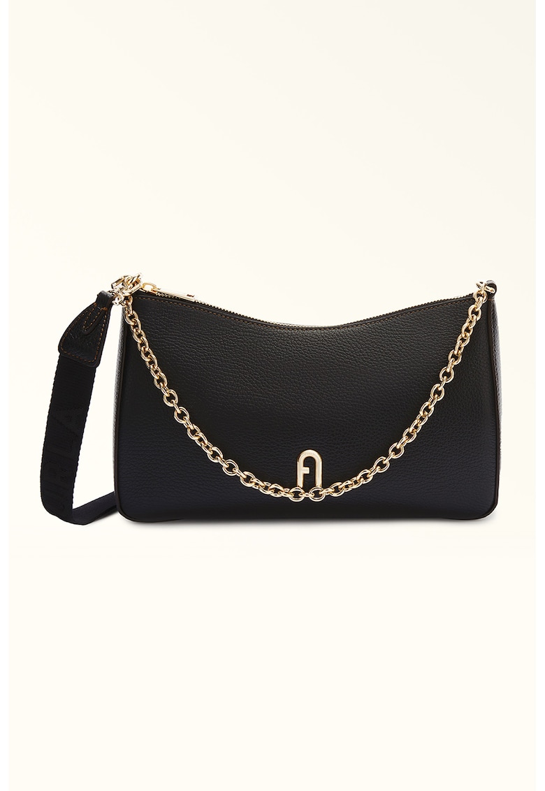 Geanta crossbody din piele cu bareta din material textil Primula