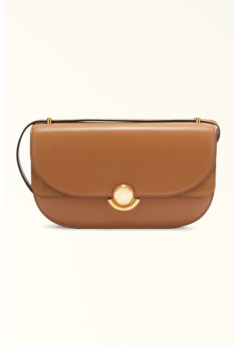 Geanta crossbody din piele Sfera - Caramel