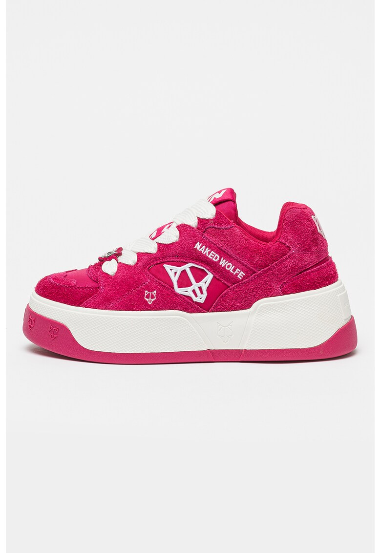 Pantofi sport de piele intoarsa cu logo brodat Crash