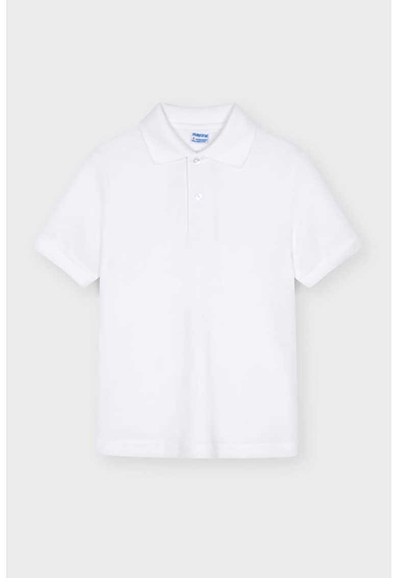 Tricou polo uni de bumbac