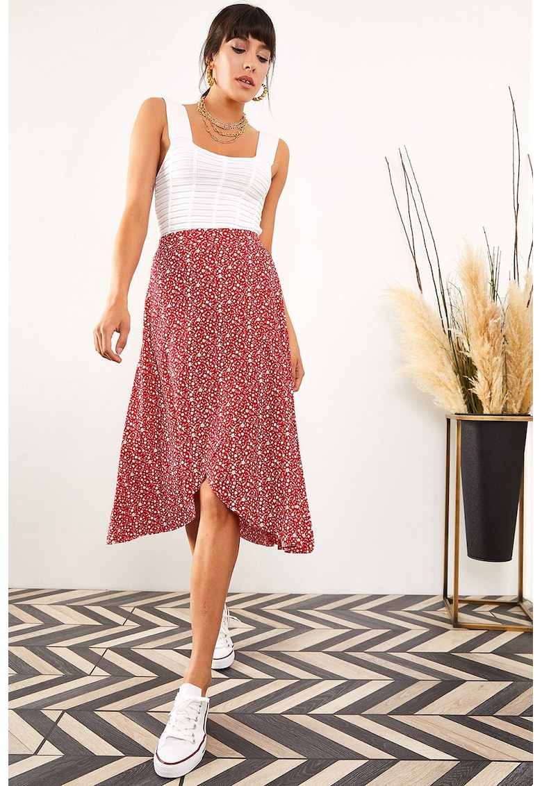 Fusta midi cu model petrecut
