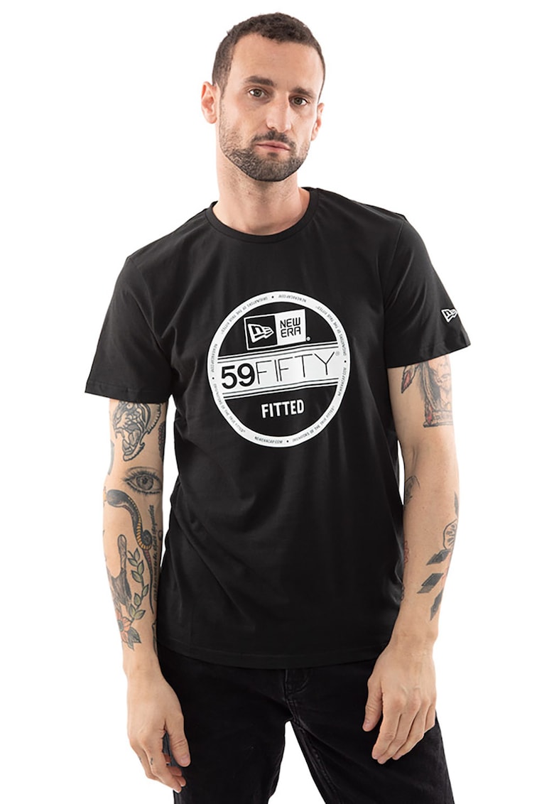 Tricou cu decolteu la baza gatului si imprimeu 59Fifty