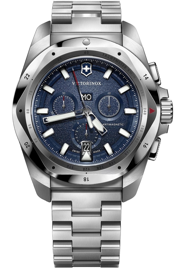 Ceas barbatesc I.N.O.X. Chrono - otel inoxidabil - cadran albastru - 200m rezistent la apa - 45mm