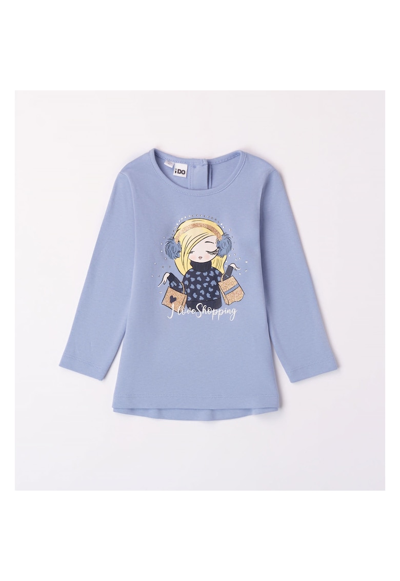 Bluza cu imprimeu pentru fetite - 4.7577 - Albastru