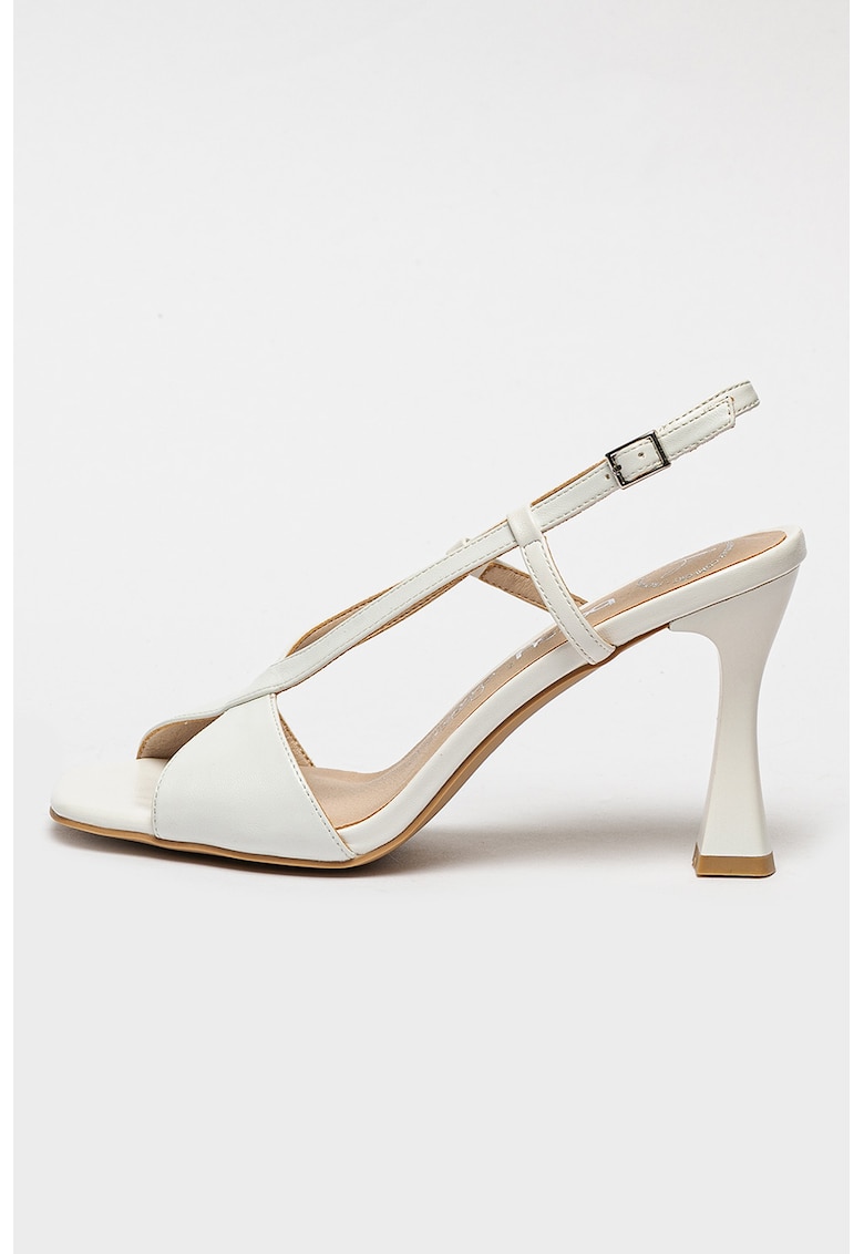 Sandale slingback de piele ecologica