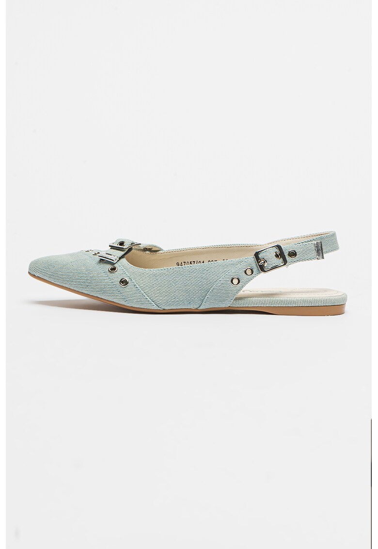 Pantofi slingback din denim