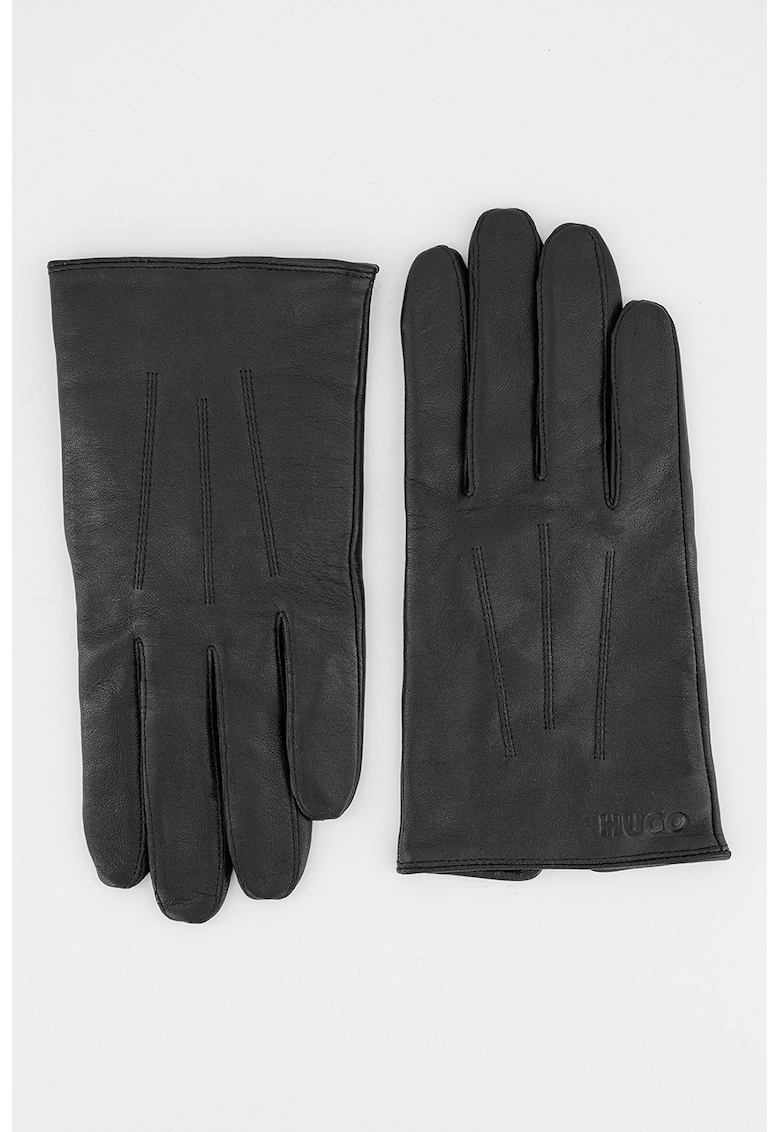 Manusi din piele cu capse - compatibile cu ecran tactil