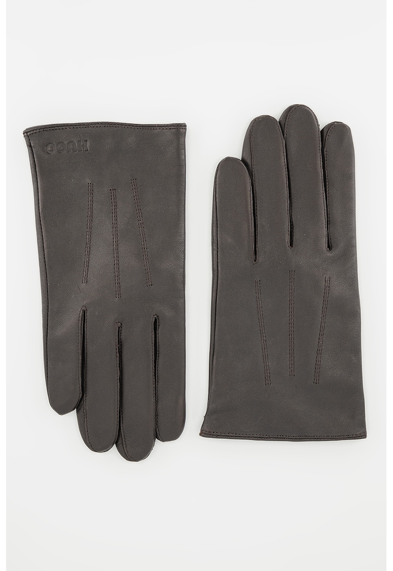 Manusi din piele cu capse - compatibile cu ecran tactil