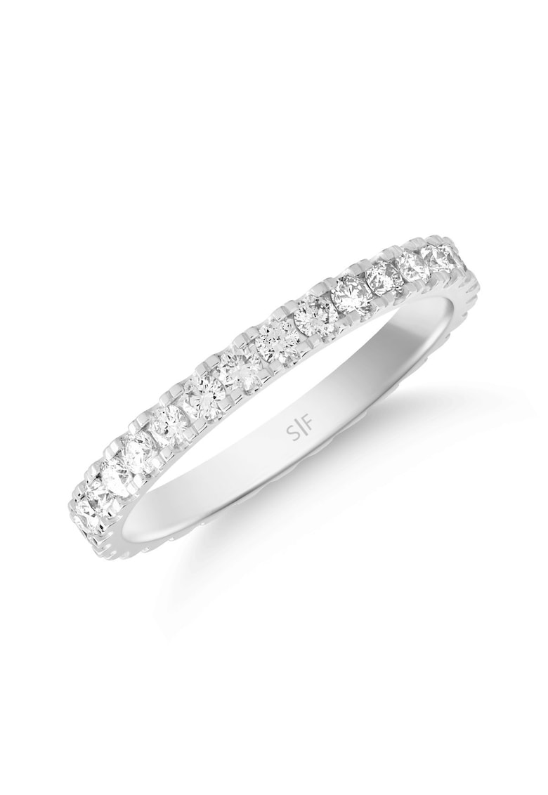 Inel Eternity Aur Alb - 18K - Diamante Naturale de 0.67 carate -