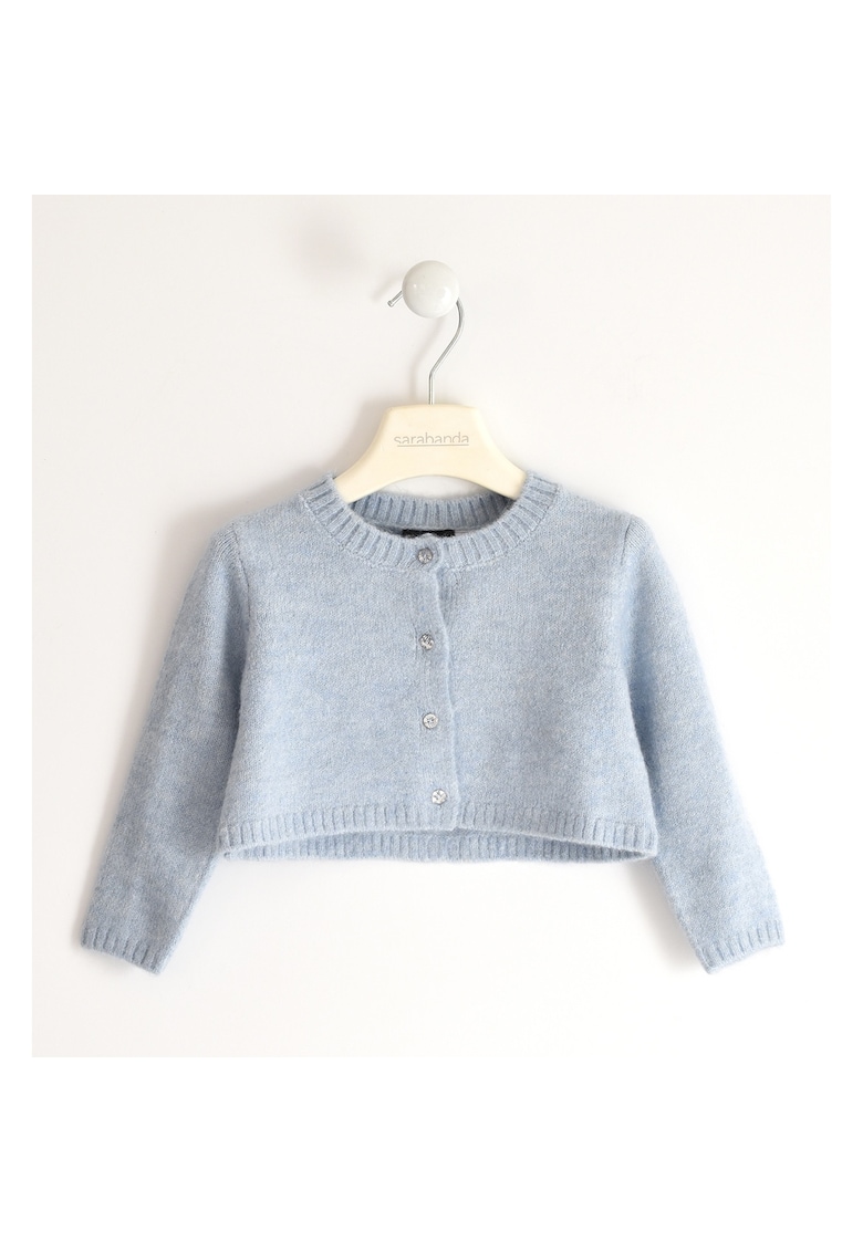 Cardigan pufos pentru fetite - 0.5240 - Albastru
