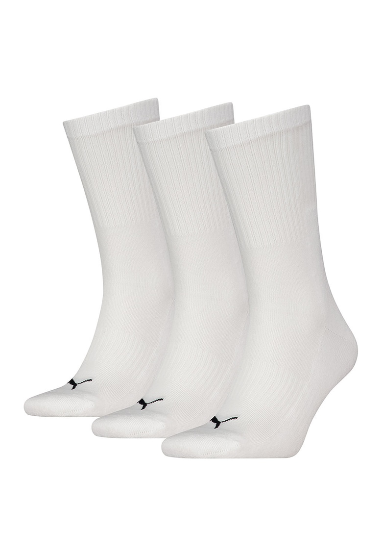 Set de sosete lungi unisex - 3 perechi - Alb/Negru