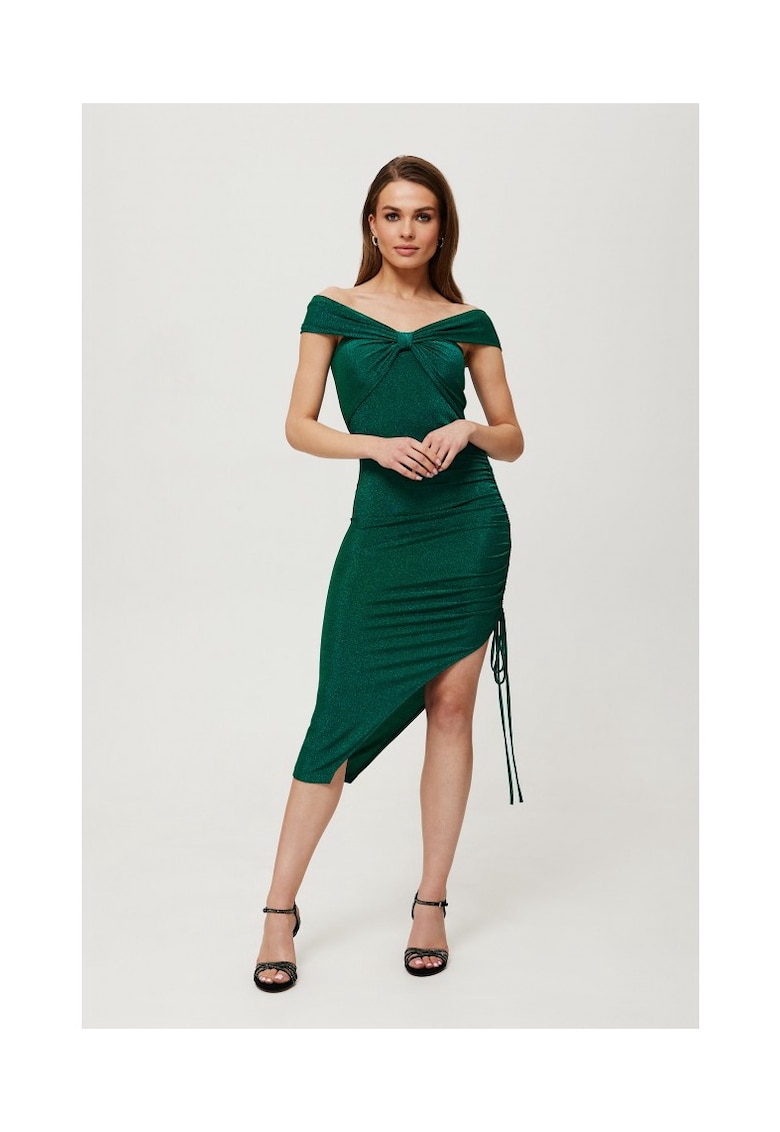 Rochie dama - metalica trasa in lateral - Poliester - Gri Rochie dama - metalica trasa in lateral - Poliester - Gri