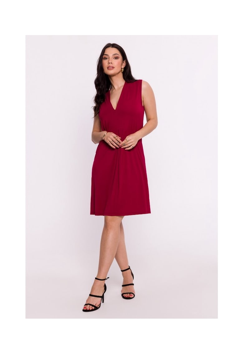 Rochie din vascoza cu pliu scurt - Rochie din vascoza cu pliu scurt -