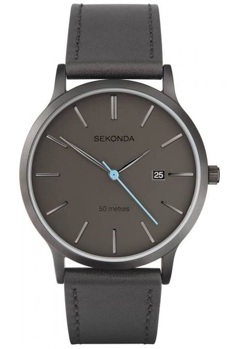 Ceas barbatesc Classic 1844 - piele/inox - gri