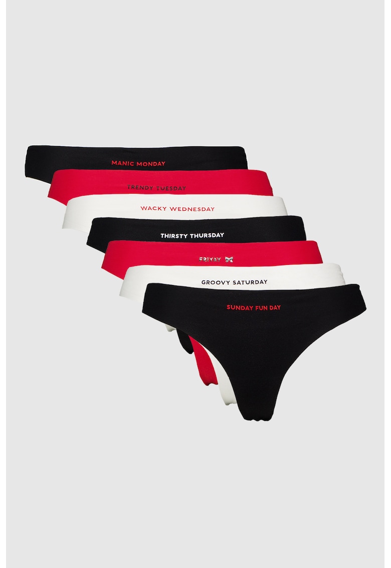 Set de chiloti tanga fara cusaturi- 7 perechi
