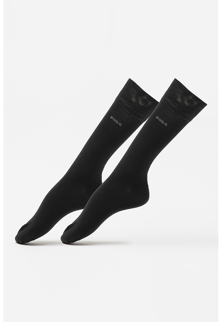 Set de sosete lungi cu detaliu logo - 2 perechi
