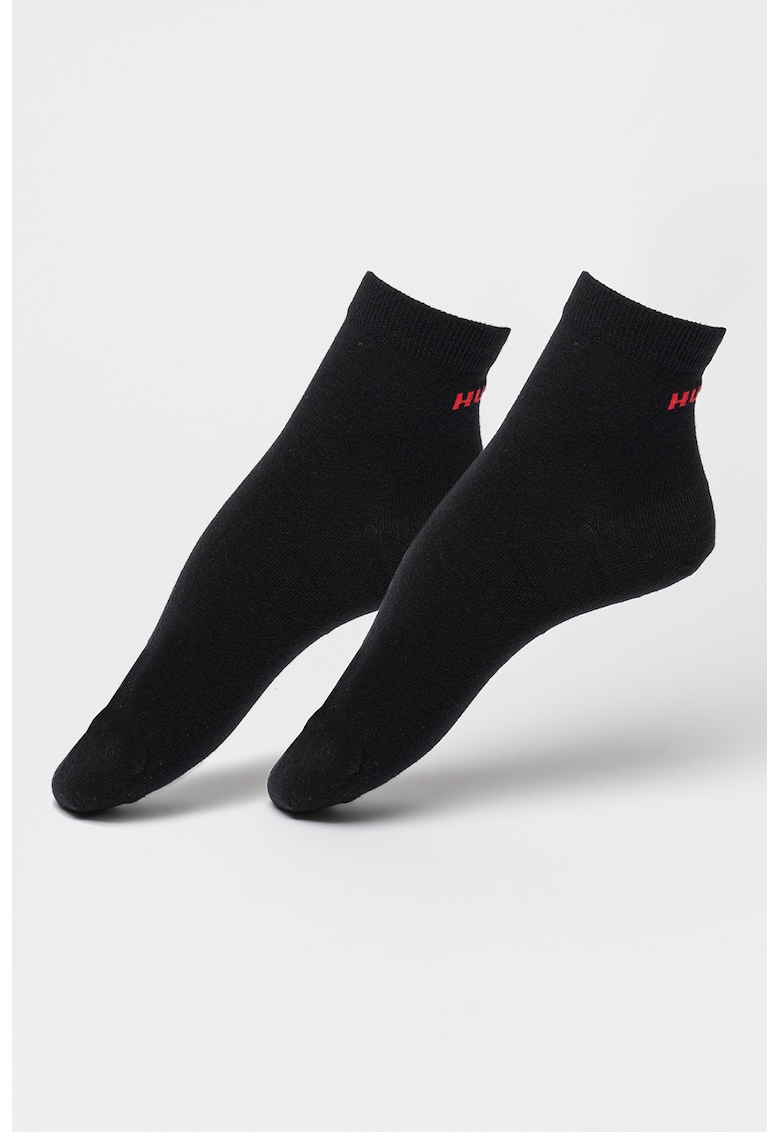 Set de sosete scurte - 2 perechi - Rosu/Negru