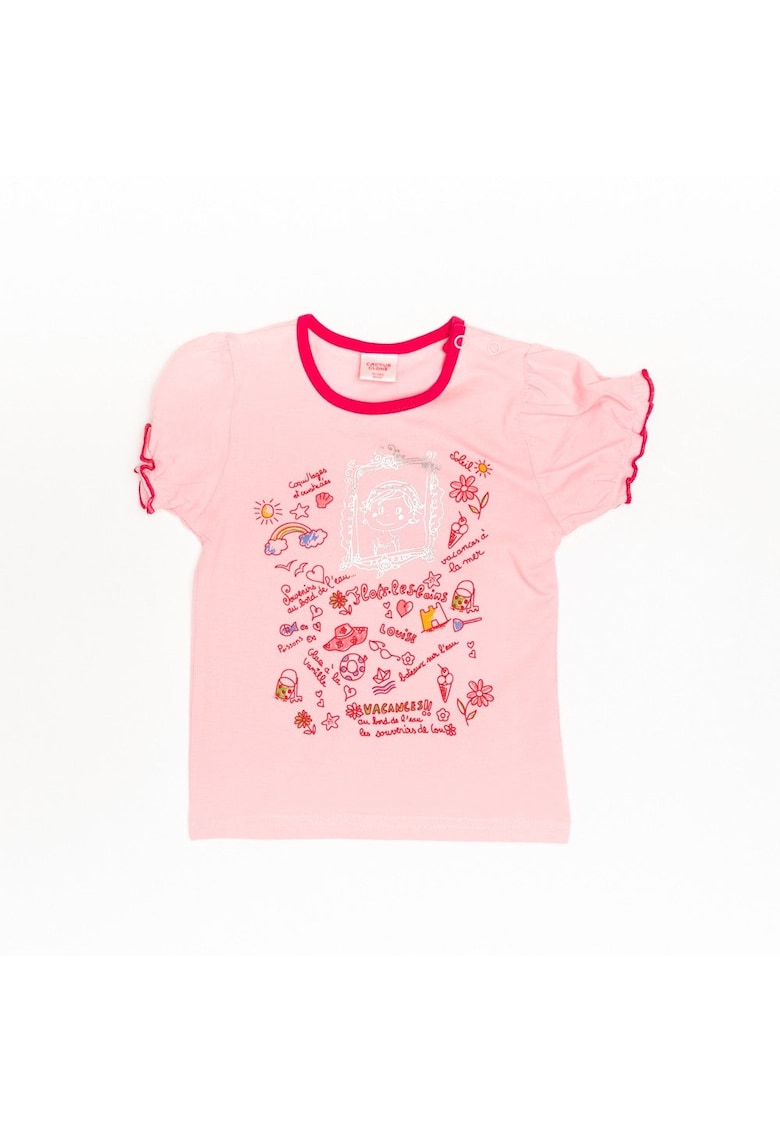 Tricou - fete -JTJM1206G - Galben - Roz