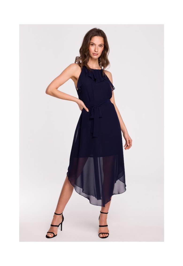 Rochie Dama - Poliester/Bumbac - Albastru