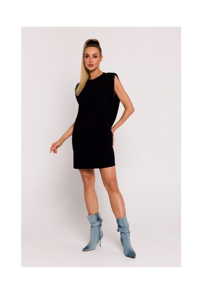 Rochie dama - trapezoidala cu buzunare - Poliester - Alb Rochie dama - trapezoidala cu buzunare - Poliester - Alb